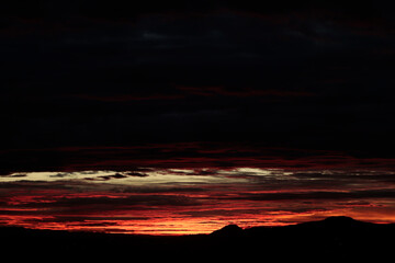 orange sunrise sunset with clouds 
