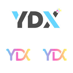 YDX letter digital logo, or printing.