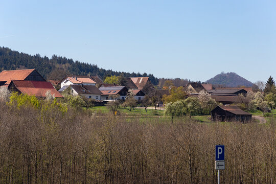 countryside village and nature in german landscape