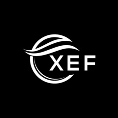 XEF letter logo design on black background. XEF  creative initials letter logo concept. XEF letter design.

