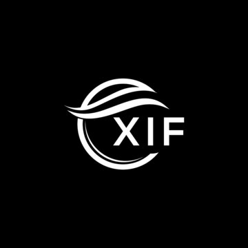 XIF letter logo design on black background. XIF  creative initials letter logo concept. XIF letter design.
