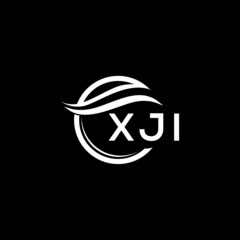 XJI letter logo design on black background. XJI  creative initials letter logo concept. XJI letter design.
