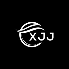 XJJ letter logo design on black background. XJJ  creative initials letter logo concept. XJJ letter design.

