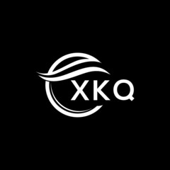 XKQ letter logo design on black background. XKQ  creative initials letter logo concept. XKQ letter design.
