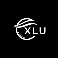 XLU letter logo design on black background. XLU  creative initials letter logo concept. XLU letter design.