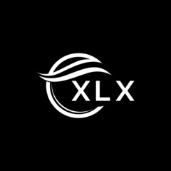 XLZ letter logo design on black background. XLZ  creative initials letter logo concept. XLZ letter design.
