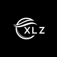 XLZ letter logo design on black background. XLZ  creative initials letter logo concept. XLZ letter design.