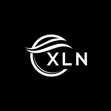 XLN letter logo design on black background. XLN  creative initials letter logo concept. XLN letter design.