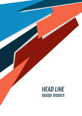 Abstract geometric shapes in different colors. Sharp triangles. Can be used for wallpapers, posters, presentations, brochures, covers, banners, advertisements. Vector