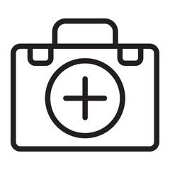 medical kit line icon