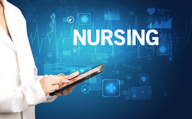 young doctor writing down notes