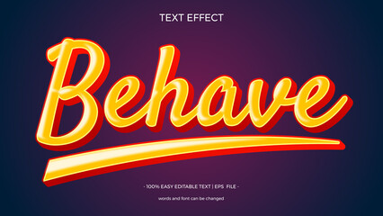 behave text effect