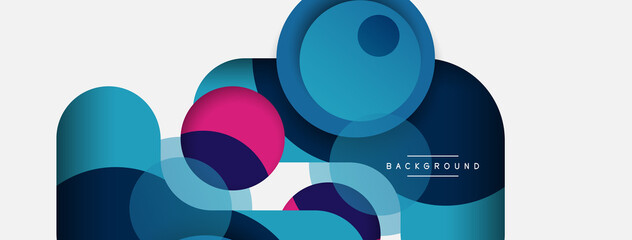 Creative geometric wallpaper. Minimal abstract background. Circles composition vector illustration for wallpaper banner background or landing page