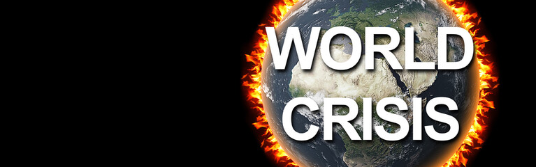 Econimical crisis concept. Spread in the world, economy is down. 3d illustration