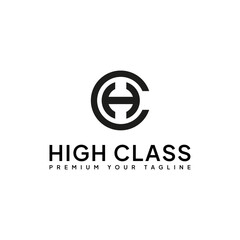 Fototapeta premium Premium HC or CH Letter Logo, High Class Logo Vector.