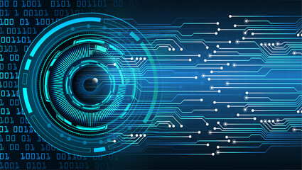 eye cyber circuit future technology concept background
