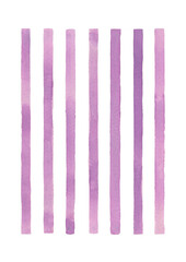 水彩で描いた紫色のストライプ