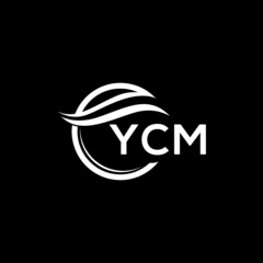 YCM letter logo design on black background. YCM  creative initials letter logo concept. YCM letter design.