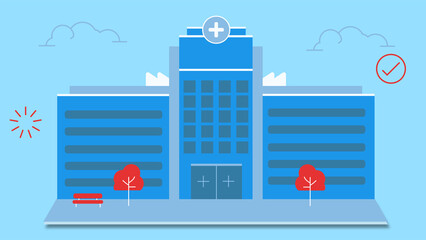 Obraz premium The hospital building is a professional medical center.
