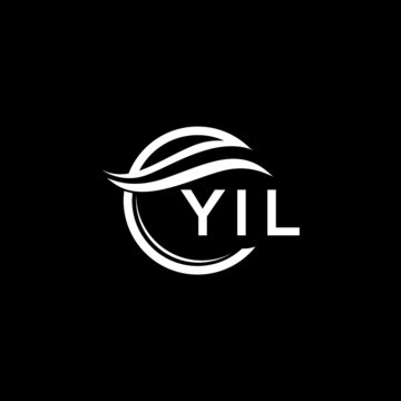 YIL letter logo design on black background. YIL creative initials letter logo concept. YIL letter design. 