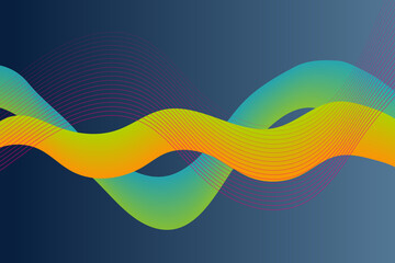 abstract colorful background with waves. Dynamic effect. Futuristic technology style.  fluid shape. abstract flow. trendy poster. colorful futuristic gradient. Geometric background.