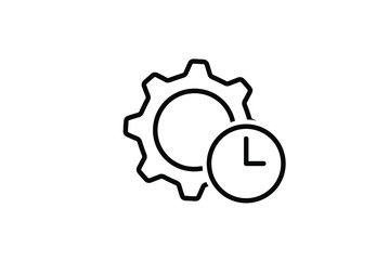 Business efficiency line icon. Simple outline style symbol. Vector illustration isolated on white background. EPS 10