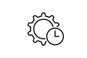 Business efficiency line icon. Simple outline style symbol. Vector illustration isolated on white background. EPS 10