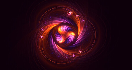 3D rendering abstract round light background