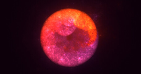 3D rendering abstract round light background