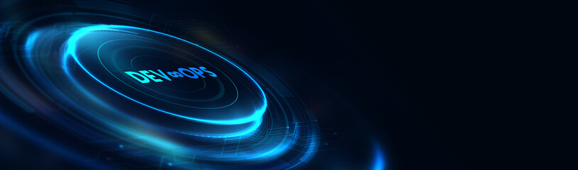 DevOps Methodology Development Operations agil programming technology concept. 3d illustration