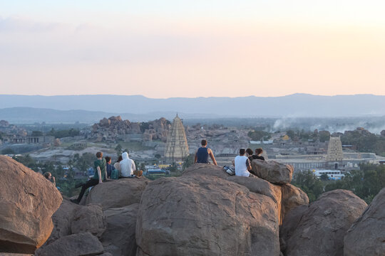 Evening of Virupaksha Temple, Hampi, Karnataka, India