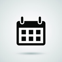 Calendar icon. Simple flat style. Schedule, date, time symbol concept. Vector illustration isolated. EPS 10.