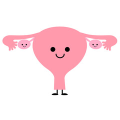 かわいい内臓ちゃん　子宮、卵巣