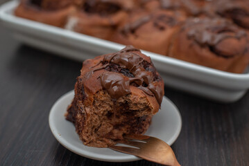 sweet chocolate cinnamon rolls