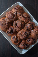 sweet chocolate cinnamon rolls