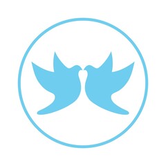 Bird wing Dove icon Template vector illustration design 