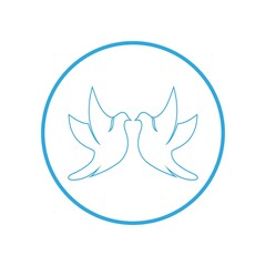 Bird wing Dove icon Template vector illustration design 