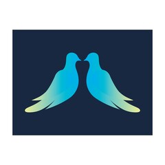 Bird wing Dove icon Template vector illustration design 
