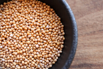 Yellow mustard seeds