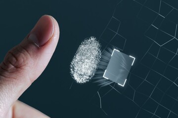 指紋認証センサーのイメージ - Powered by Adobe
