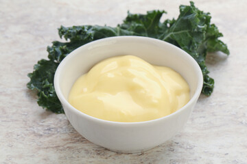 Cheese sauce in the bowl