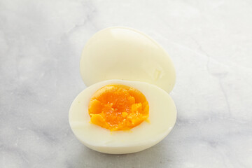 Boiled chicken egg for breakfast