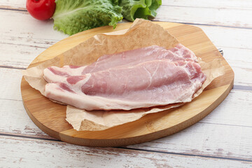 Raw pork steak for grill