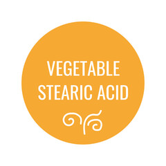 Vegetable stearic acid sign for cosmetic sticker