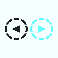 Play button icon in trendy flat style isolated on grey background. Play symbol for your web site design, logo, app, UI. Vector illustration