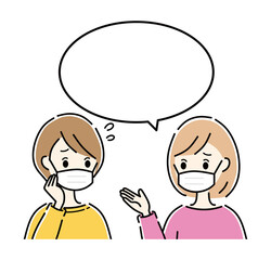 マスク　女性　会話　困る