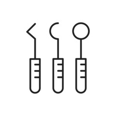 Dentist tools icon. High quality black vector illustration.
