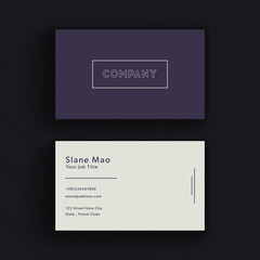 Professional Clean and Minimal Business Card Template premium vector