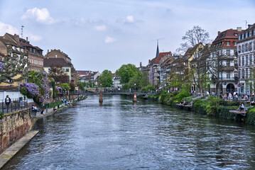 Strasbourg timber framed houses on the river