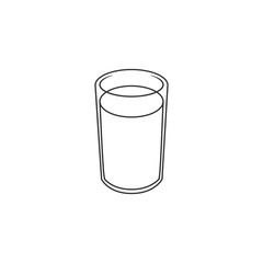 Glass of water icon isolated on white background